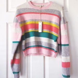Rebecca Taylor Stripe Pullover Sweater Med NWT